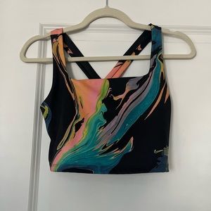 Colorful nike sports bra/crop top